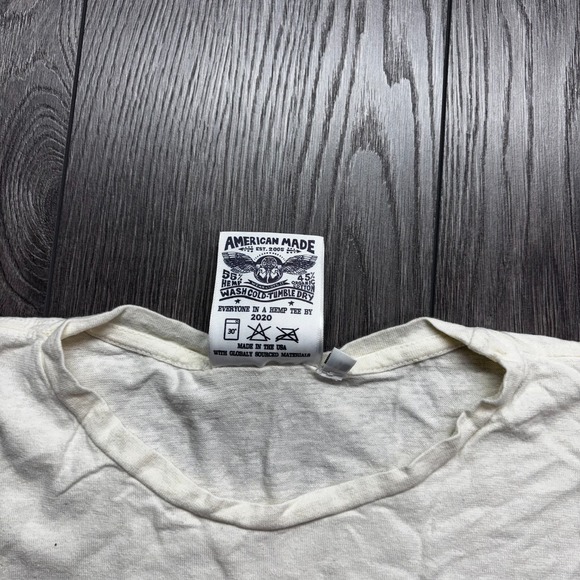 Jungmaven Shirt Mens Medium White Hemp Blend Short Sleeve Sustainable Made USA - Picture 4 of 8